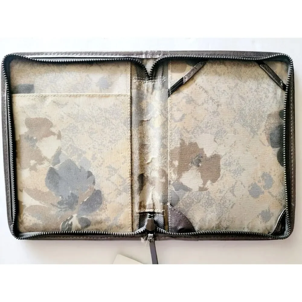 NWT Elliott Lucca Graphite Woven Leather Kindle Nook E-Reader Case